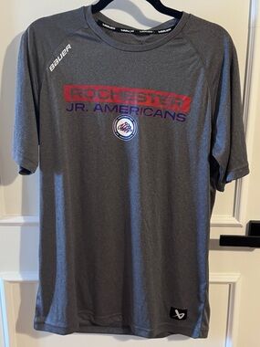 Bauer Gray Rochester Jr. Americans Graphic Short Sleeve Tee